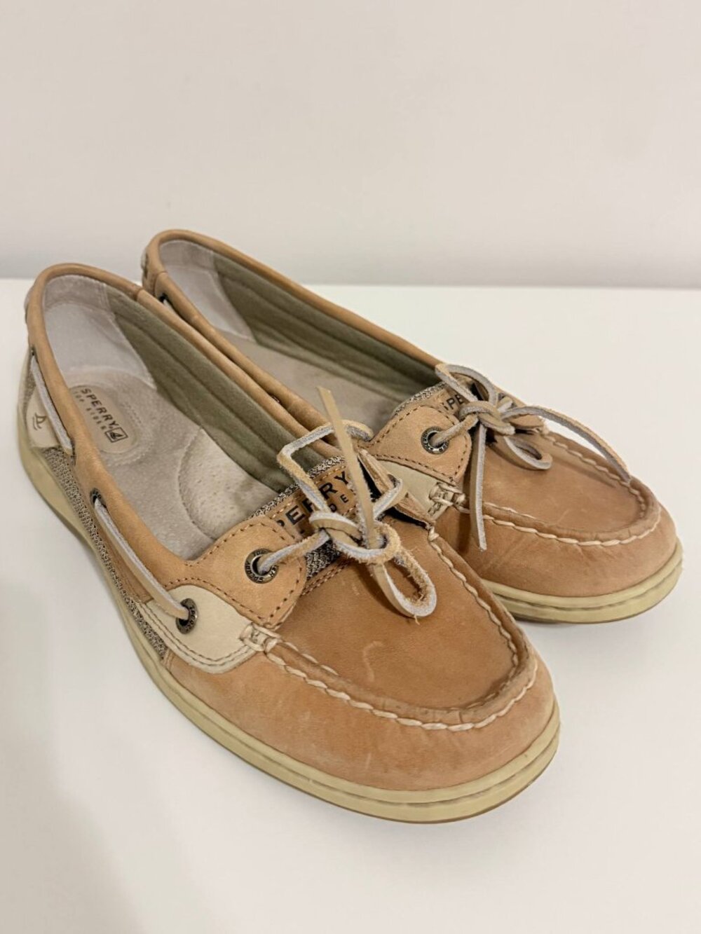 Sperry - Top-Sider Angelfish Linen Oat Leather Boat Shoes - Women’s 9M